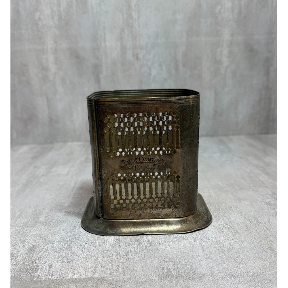 Vintage Jack Daniel's Old No. 7 Silver Plate Match Holder Made in England Caddy